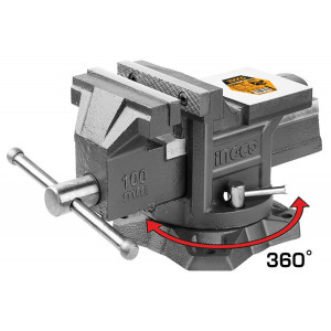 Тиски слесарные INGCO 100мм 1300кгс HBV084 Тиски слесарные INGCO 100мм 1300кгс HBV084