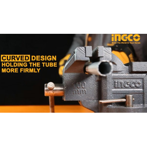 Тиски слесарные INGCO 100мм 1300кгс HBV084 Тиски слесарные INGCO 100мм 1300кгс HBV084