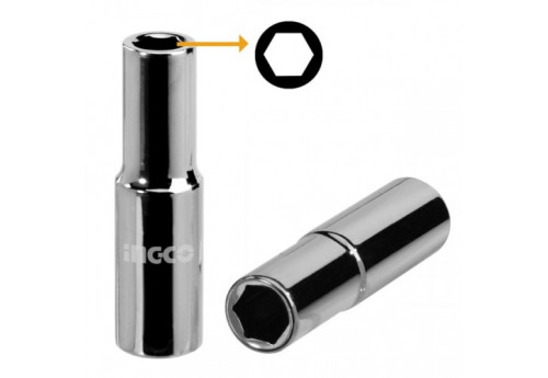 Головка торцевая шестигранная удлиненная 1/2", 17мм INGCO HHAST12173L