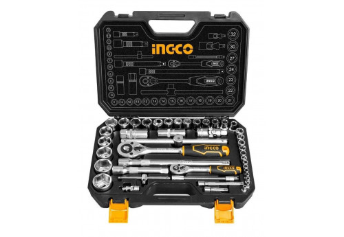 Набор головок 1/4"+1/2" с трещоткой 44шт INGCO HKTS42441