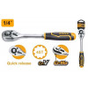 Ключ трещоточный 1/4" INGCO HRTH0814