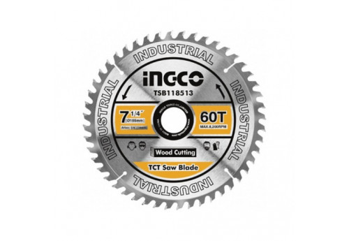 Пильный диск по дереву 185 мм INGCO TSB118513