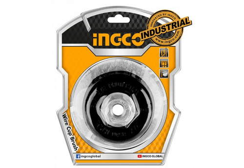 Щетка-крацовка с гайкой INGCO 75мм WB10755
