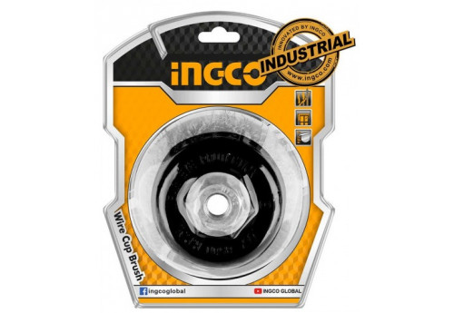 Щетка-крацовка с гайкой INGCO 100мм WB11005